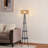 Kahani 66.14'' Farmhouse Boho Rattan Tray Table Floor Lamp with 1 Bulb Included