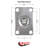 3 Inch SS Maroon Polyurethane Top Plate Caster Set Total Lock Brake SCC-101283021