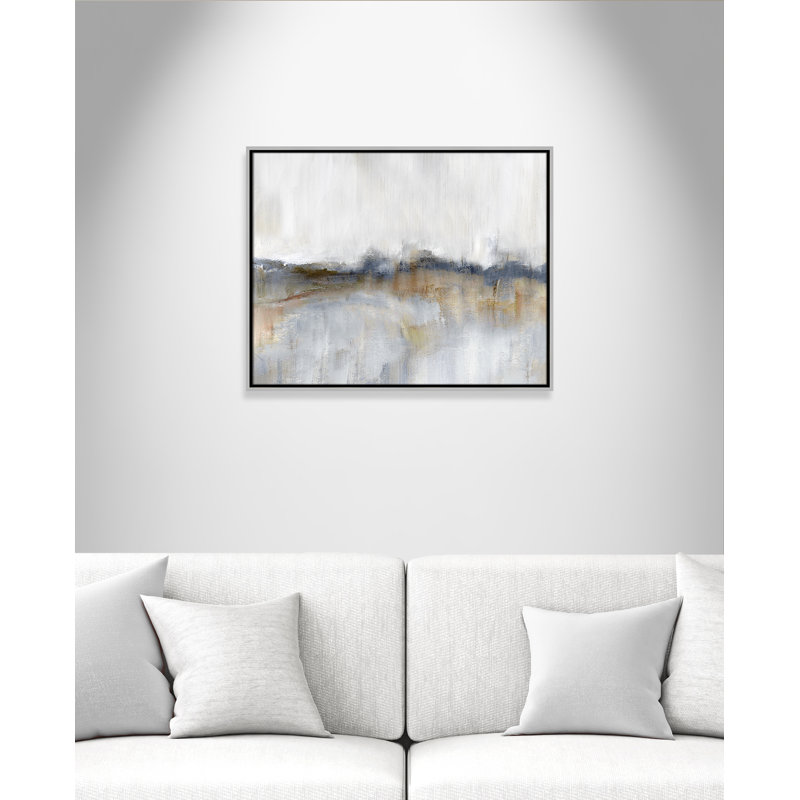 Autumnal Tide by Nan - Floater Frame Print on Canvas, 23.5'' H x 29.5'' W x 2'' D, Silver Framed