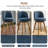 26" Swivel Upholstered Counter Stool With Solid Wood Frame-1350606940