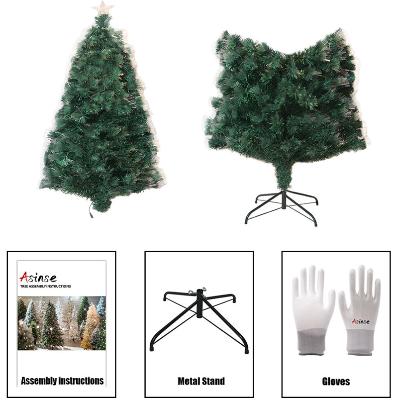 Lighted Artificial Fir Christmas Tree, 6'