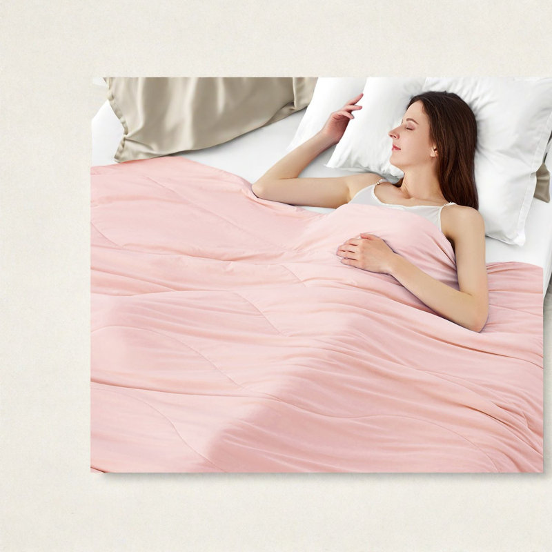 Ensemble de literie en nylon rafraîchissant, édredon rose 60 x 90 pour toutes les saisons