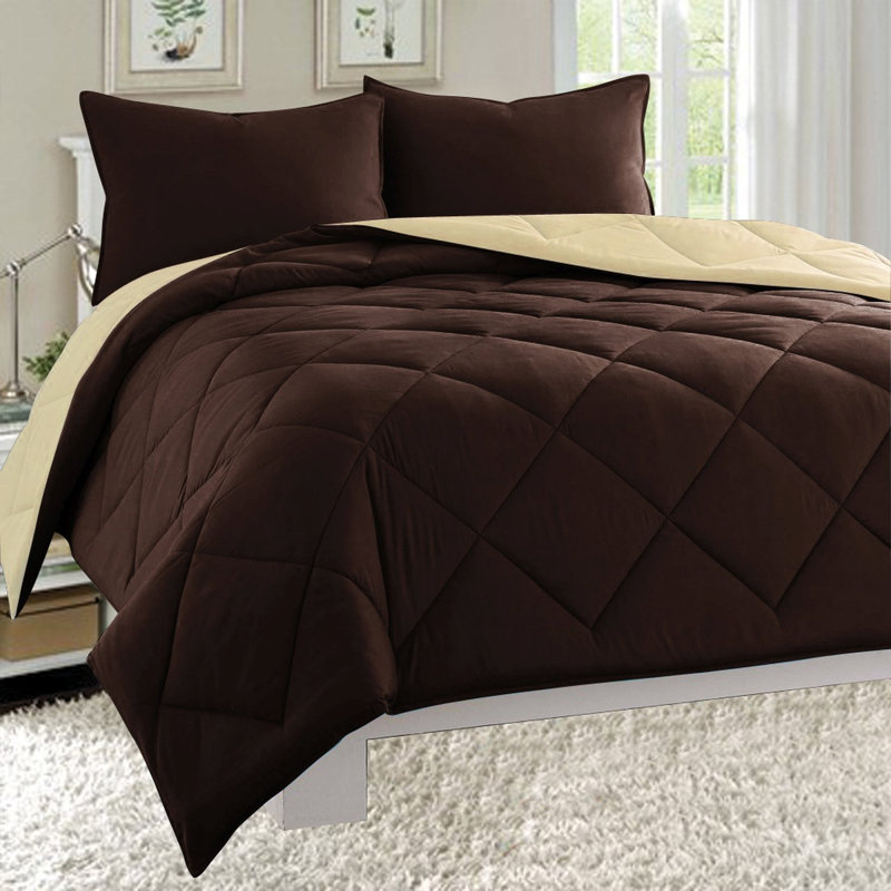 Comforter, Twin, Orange/Chocolate