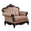 Dark Cherry And Light Brown Finish Traditional Style 1Pc Chair Rolled Arms Nailhead Trim Accent Pillow Included
