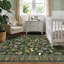 Tapis de jardin lavable à motif floral lavable 5 x 7 tapis antidérapant, tapis pour animaux botaniques, revêtement de sol à poils courts doux et sans perte de poids, tapis pliable mince pour chambre à coucher, chambre de bébé, vert-1711026852-1707989849