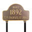 Plaque d'adresse pour pelouse sur 3 lignes-23378417-23378391