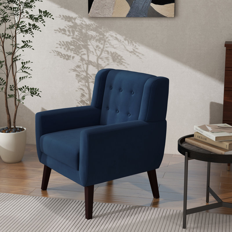 Jaqueze 73.4 Cm Wide Tufted Armchair, Royal Blue Velvet