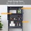 Armoire de rangement 71 po en rotin au-dessus de la toilette Boho-183357169