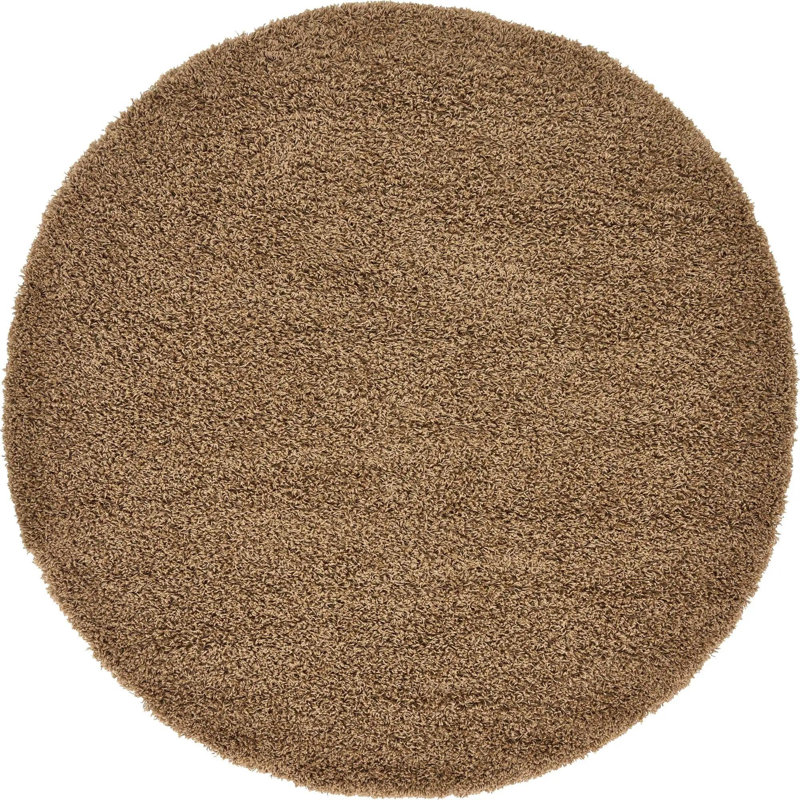Tapis brun sablonneux Rodolphe, Rond 6 pi 1 po