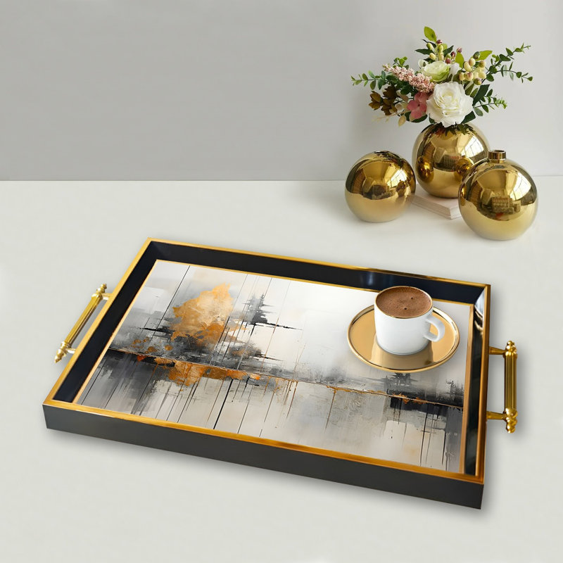 Elegant Glass Tray, 19.7 x 11.4 x 1.4 inches | 100% Durable Glass Construction | Easy to Clean with Damp Cloth | Ideal for Serving, Decorative Display, and Organizing | Stylish Addition to Home Décor