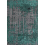 Rapture Teal/Gray Abstract Luxury Area Rug