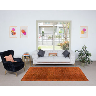Tapis turc moderne fabriqué à la main 4,8 x 8,3 pi en Turquie