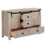 Commode de chambre à coucher avec 4 tiroirs et portes de grange coulissantes Terramuggus-664207717