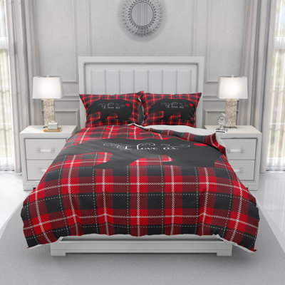 Polyester Plaid Duvet Cover