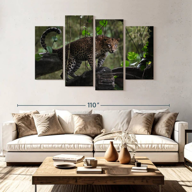 Brampt Indonesian Leopard, 54" H x 84" W