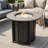 30" Ceramic Propane Fire Pit Table, 50000 BTU Round Steel Fire Pit