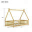 Twin Bed, Tent-Shaped Floor, with Guardrails,Slats-587513080