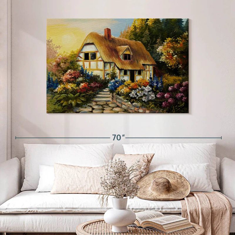 Paysage de maison de fée Lilie, H 32 po x l 48 po