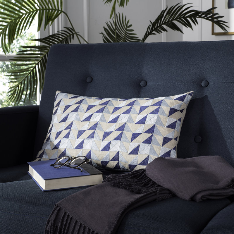 Apamea Embroidered Linen Throw Pillow