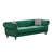 85" Mid Century Modern Velvet Chesterfield 3-Seater Sofa With Rolled Arms & Nailhead Trim, Upholstered Couch For Living Room & Office, Green