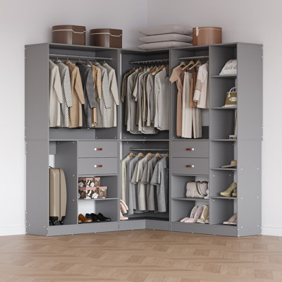 Opemipo 71'' - 110'' Freestanding Closet System