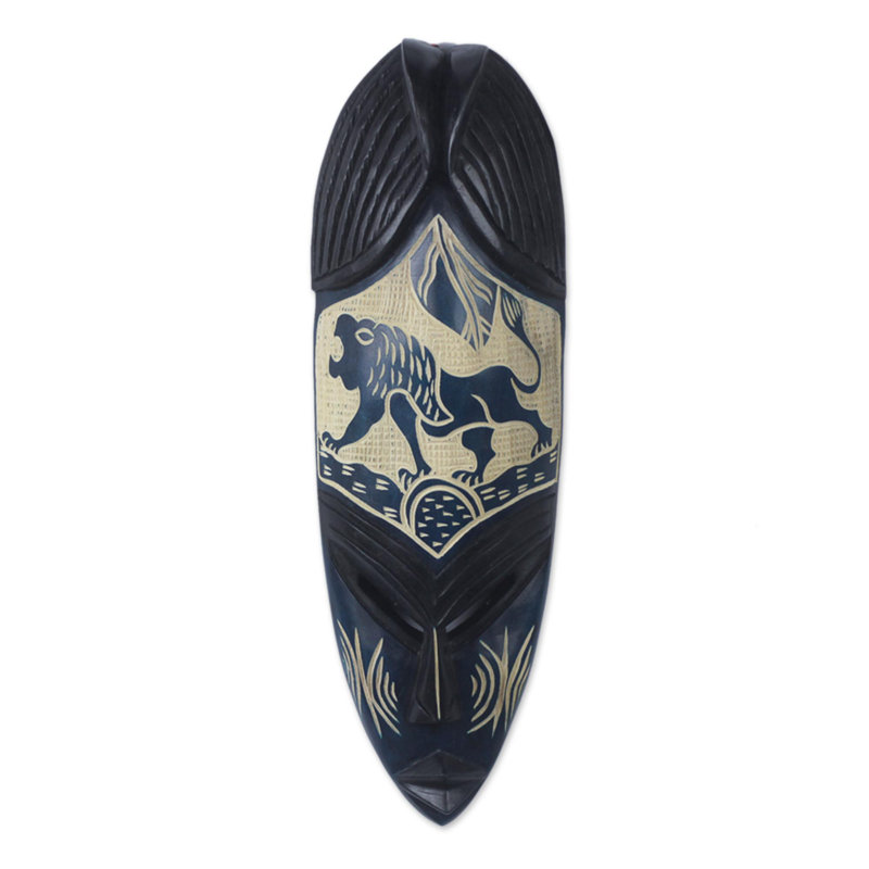 Masque de bois lion of ghana