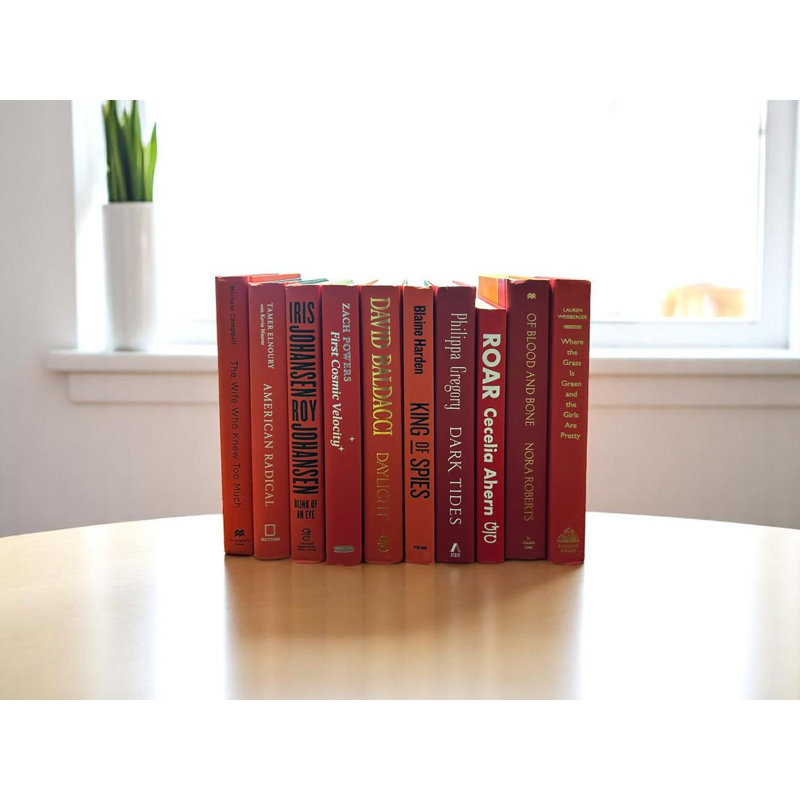 Livres décoratifs rouges (au pied)