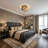 Bertina 5-Light Modern Globe Glass Shade Dimmable Semi Flush Mount Light