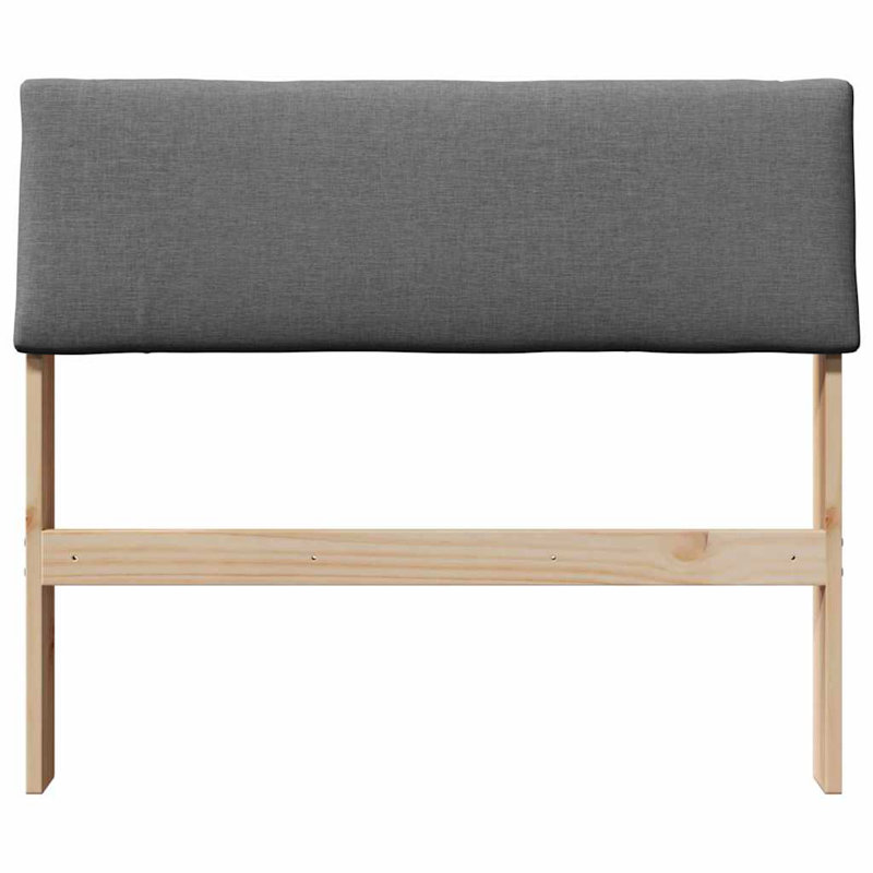 Solid Wood Headboard, UK Single - DE 90 x 190 cm, Brown, Dark Grey
