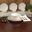 French Perle White 12-Piece Dinnerware Set