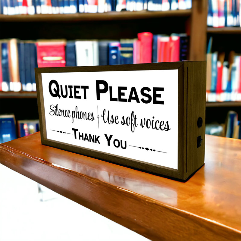 Prestwick Quiet Please 15" LED Sign