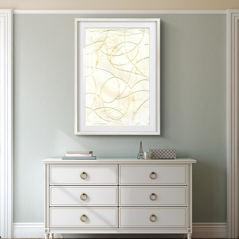 Curved Conduits II -Framed Print, 19.5" H x 16.5" W, White