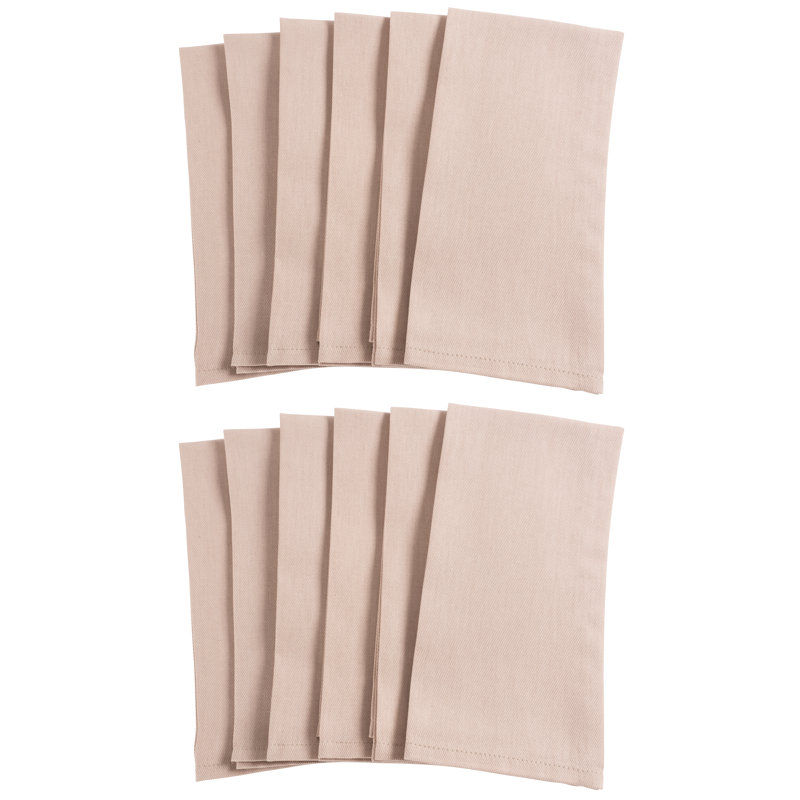Chateau Cotton Blend Square Napkin, Taupe
