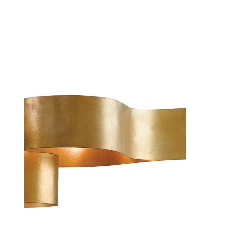 Grand Lotus 6 - Light Chandelier, Antique Gold Leaf