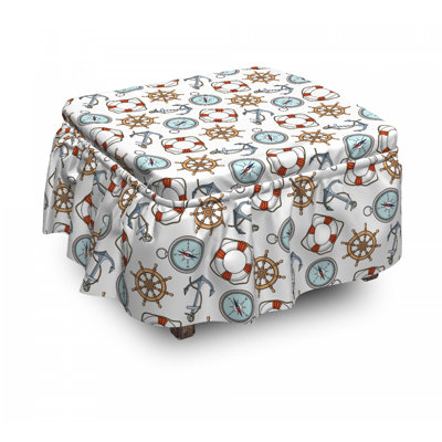 Box Cushion Ottoman Slipcover