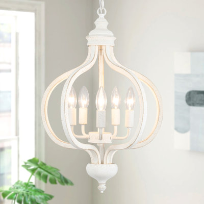 Cirildo 5 - Light Classy Sleek Dimmable Lantern Geometric Classic / Traditional Chandelier