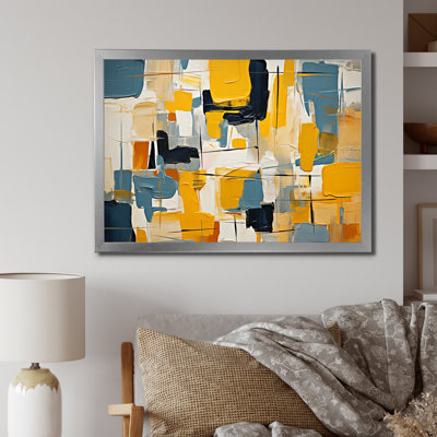 Impression sur toile abstraite, expression carrée