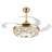 42" Modern Gold Round LED Ceiling Fan Light With Remote Control 6 speeds 3 Colors
