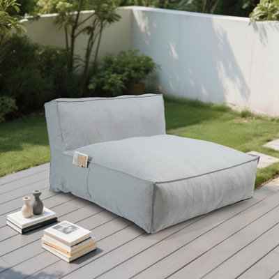 57"D X 47.3" W Outdoor Double Chaise Lounge Chair Patio Lounge Sofa by Ebern Designs