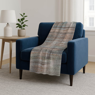 Addison Machine Washable Sherpa ASB819 Stripes Throw Blanket