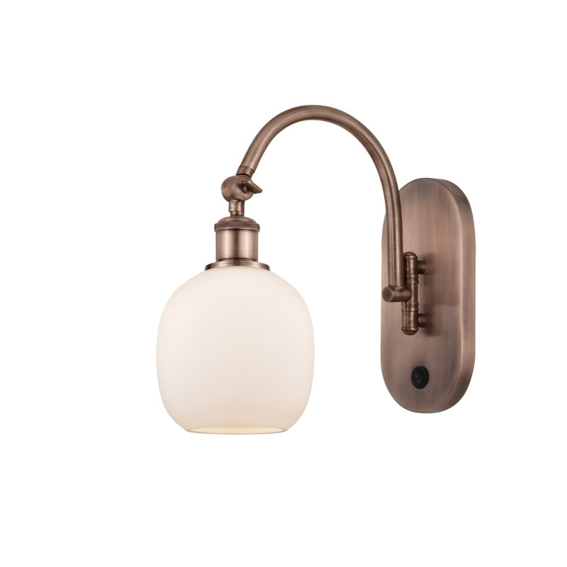 Alve Swing Arm Sconce, No Bulb Included, Antique Copper