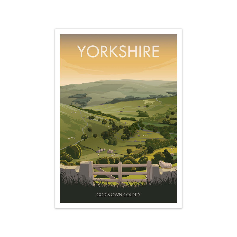 Yorkshire Travel - Print, 59.4cm H x 42cm W x 3cm D, Unframed