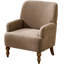 Upholstered Armchair with Footstool-1544761233