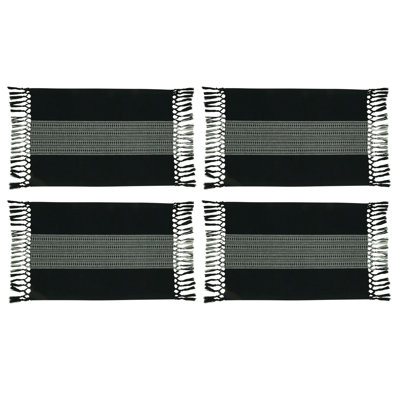 Oceanside Collection 100% Cotton Striped Rectangle Placemat