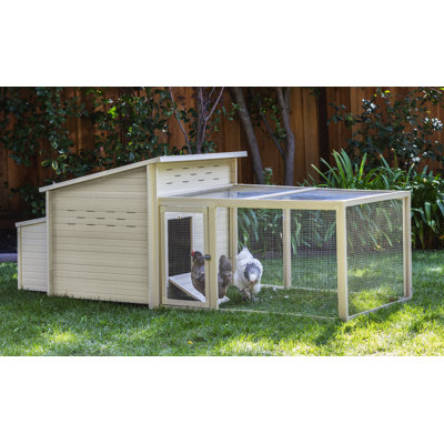 New Age Pet ECOFLEX® Jumbo Fontana Chicken Coop with Nesting Box & Spacious Pen - Red Finish