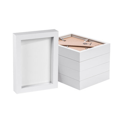Nicola Spring - 3D Box Photo Frames - 5" x 7" - White