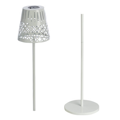 Fresh White Solar Powered Metal Pathway Light