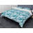 Polygonal Abstract Light Blue Geometry - Modern Abstract Duvet Cover Set - Microfiber Polyester-35228702