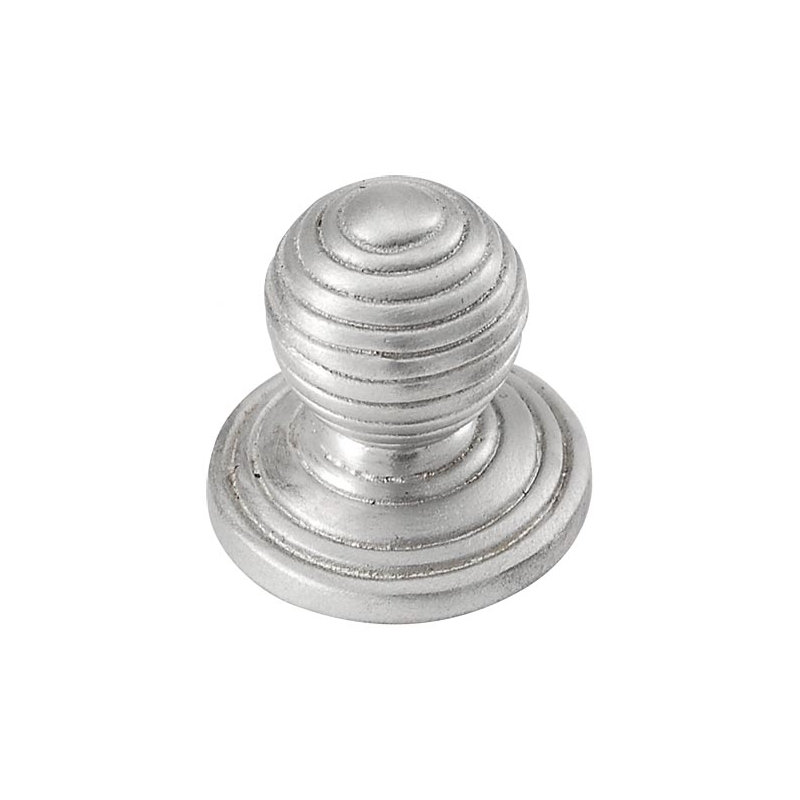Sanzio Round Knob, 0.75" H x 0.75" W x 1" D, Satin Nickel