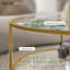 Grande table d'appoint en acier et verre moderne idéale pour le salon